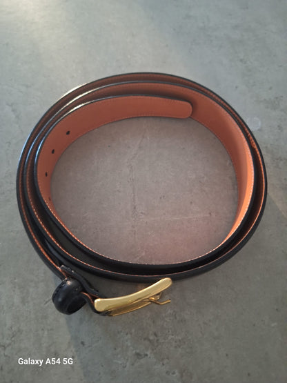Trafalgar Black Leather Men's Belt In Excellent Condition