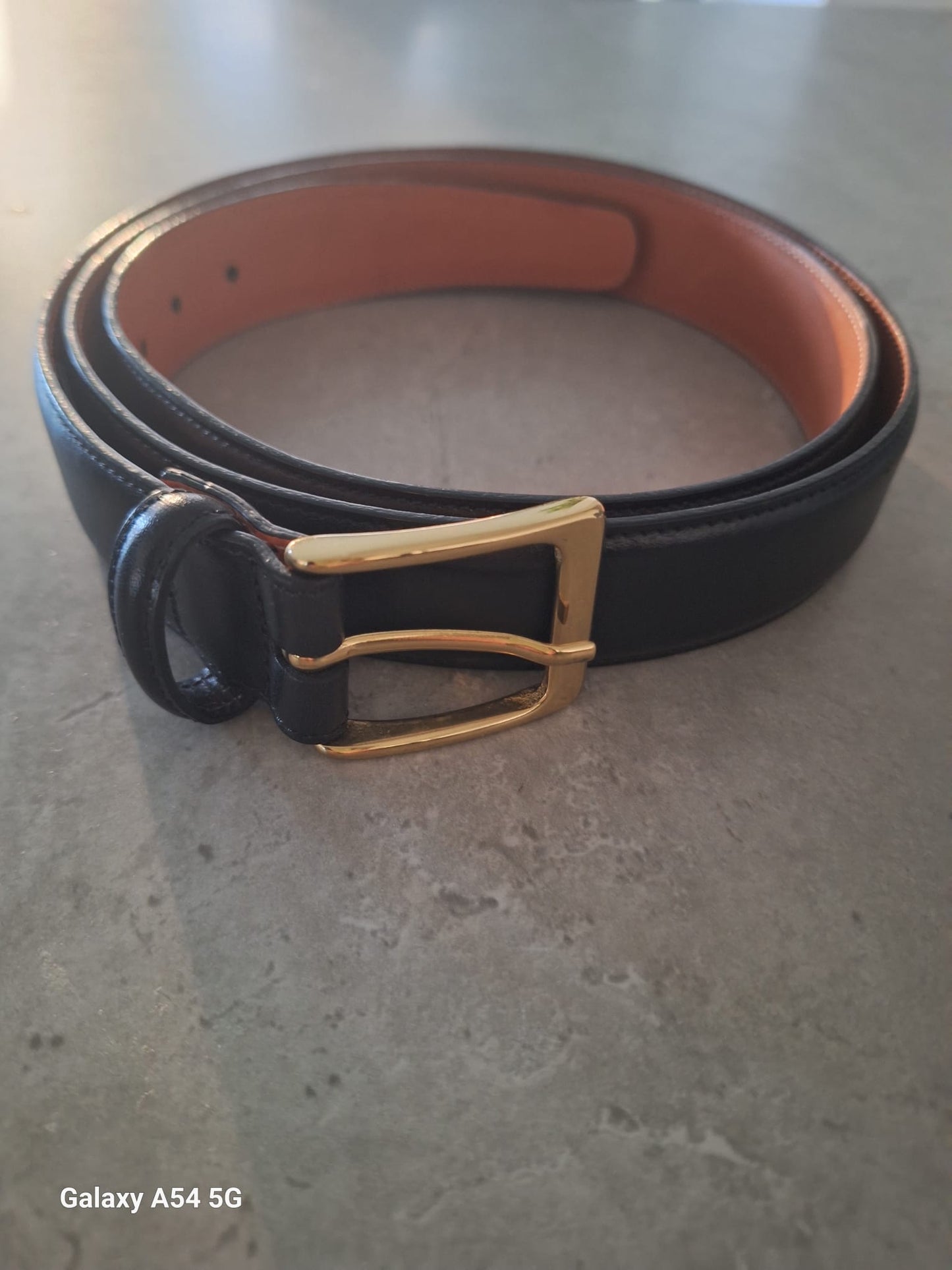 Trafalgar Black Leather Men's Belt In Excellent Condition