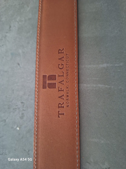 Trafalgar Black Leather Men's Belt In Excellent Condition
