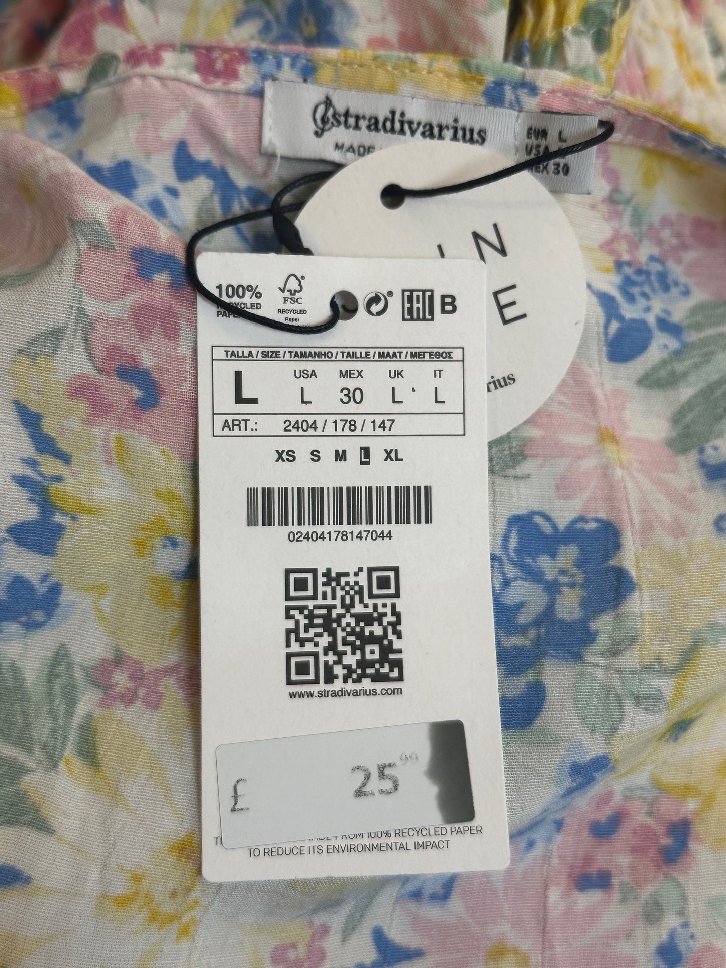 BNWT Stradivarious Floral Spring Dress UK L