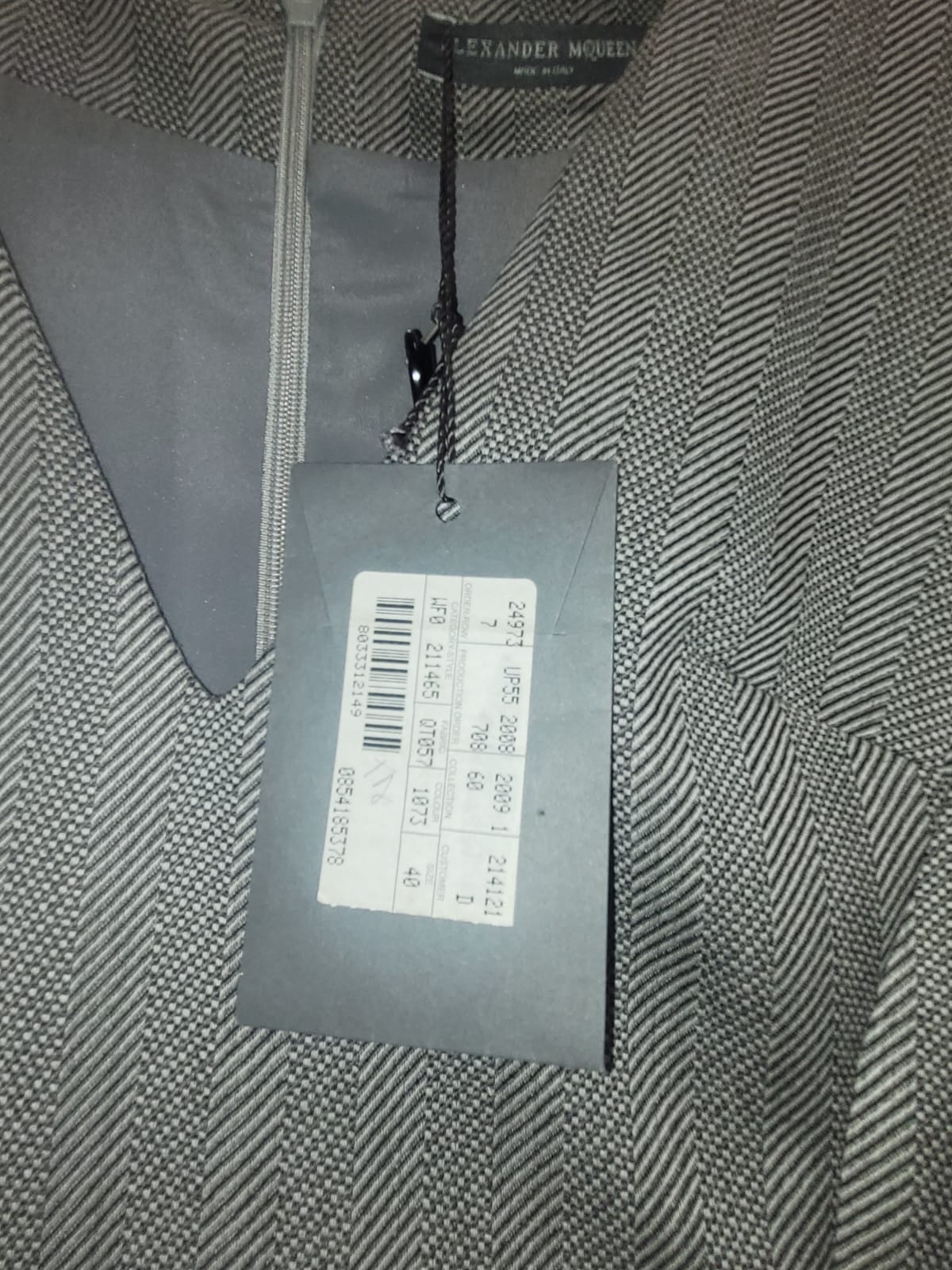 BNWT Alexander McQueen Grey Tweed Pencil Dress UK 10 12 EU 38 40 New - Flawed