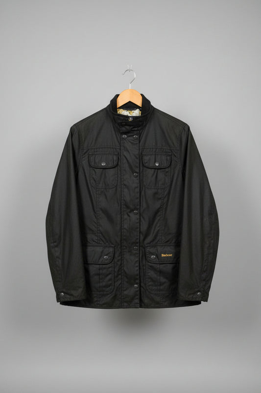 Womens Black Barbour Liberty Wax Jacket Size 14 more like 12
