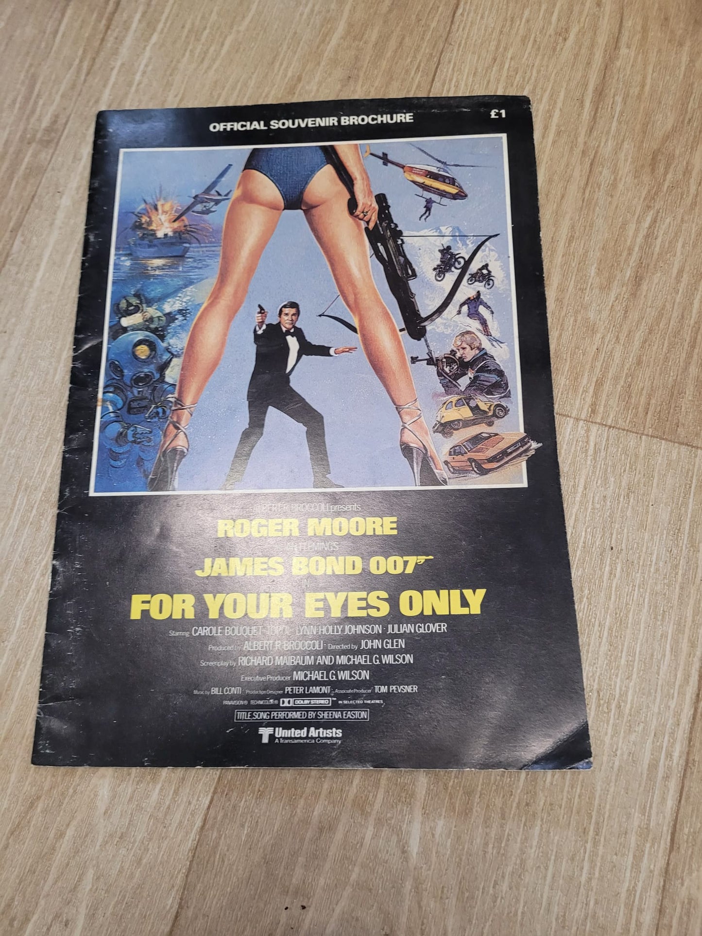 James Bond Movie Souvenir Brochures For Your Eyes Only, Octopussy, Moonraker
