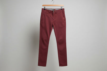 Superdry Mens Slim Fit Chinos in Smoke Paprika UK SIZE 30W X 32L USED VGC