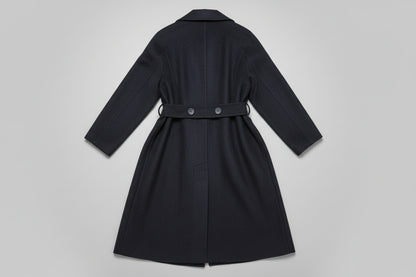 Chesca (1) Black Wool-Blend Drape Ruffle Waterfall Cardigan Jacket UK 12 14 EU 40 42