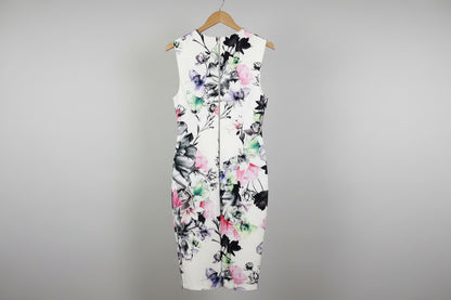 Coast Floral Print Scuba Pencil Dress - UK 16 EU 44 - Fitted Formal Party Wedding Guest
