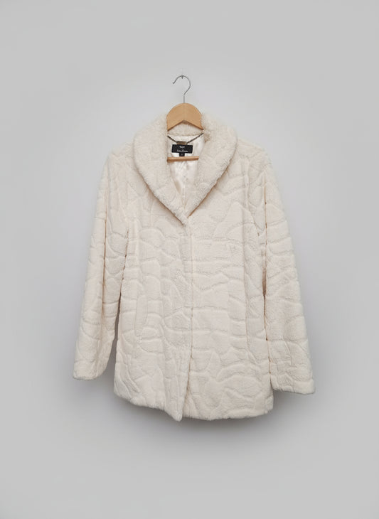 Dennis by Dennis Basso Ladies Cream Faux Fur Jacket Size M