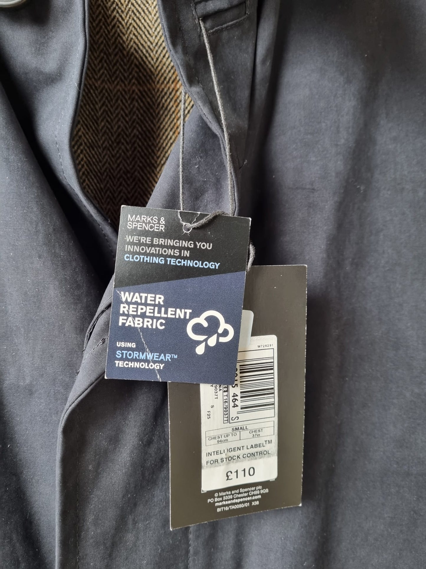 Marks and Spencer leather collar rain coat