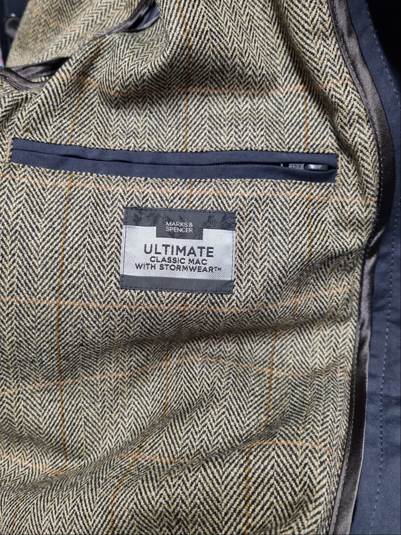 Marks and Spencer leather collar rain coat