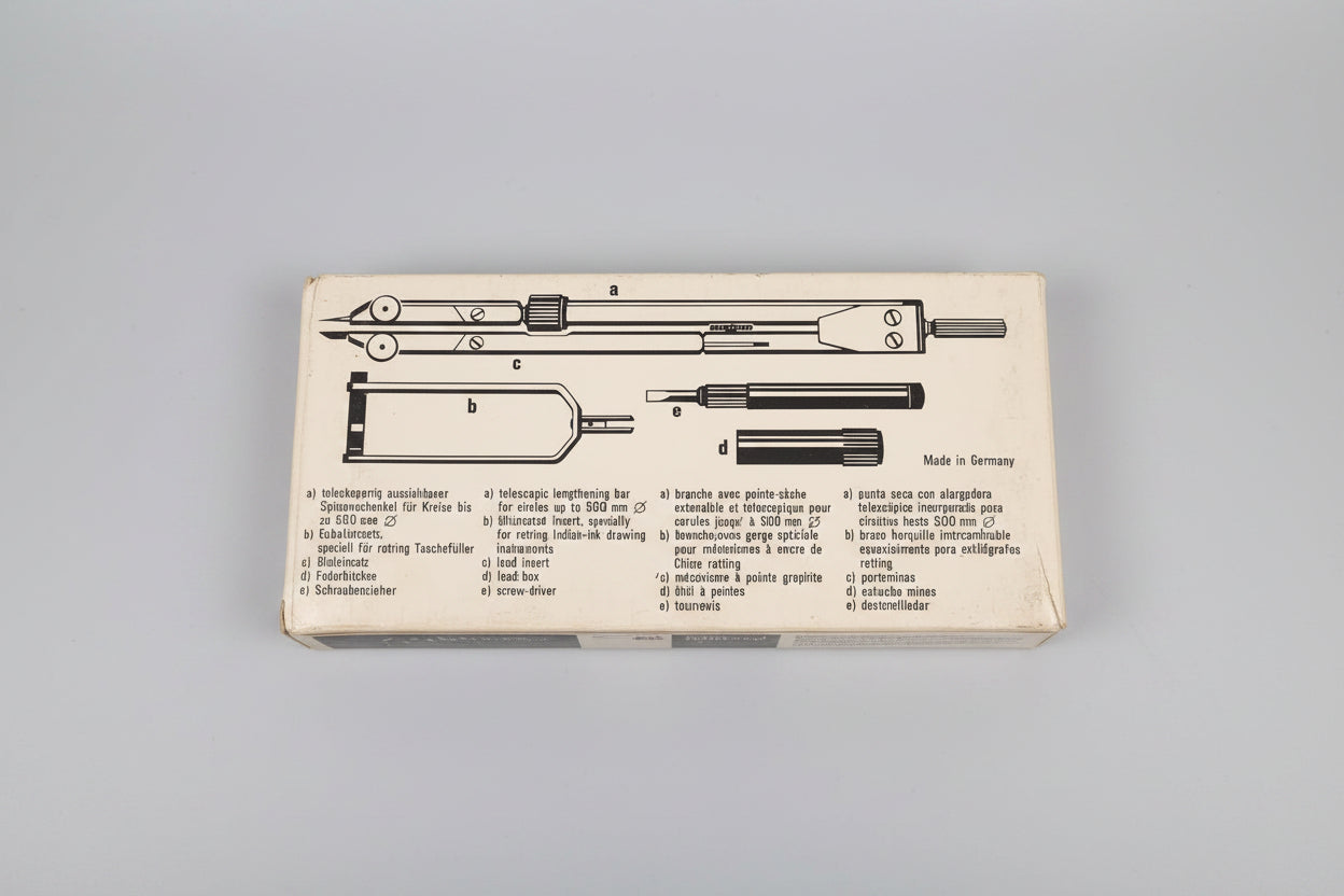 Rotring Telescopic Lengthening Bar for Circles Up to 500mm - Compass Set - In Case & Box