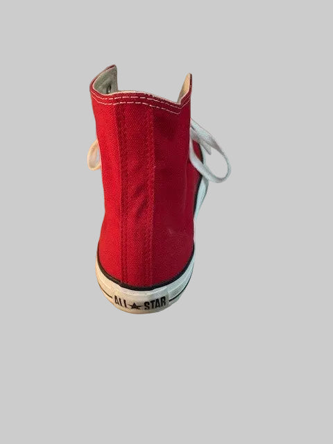 Converse All Star Red Lace-Up High-Tops UK 9