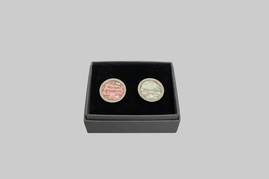 Posh Totty Windsor & Wokingham Map Cufflinks Set - Gift - NEW IN BOX