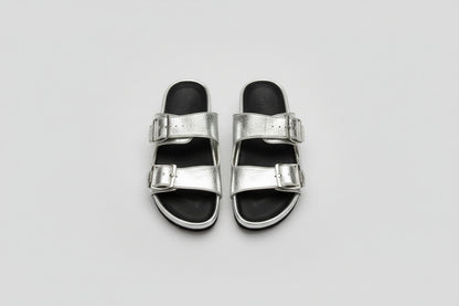 DKNY Women's Silver Sandals Size UK5.5 EU38.5B Used Good Condition