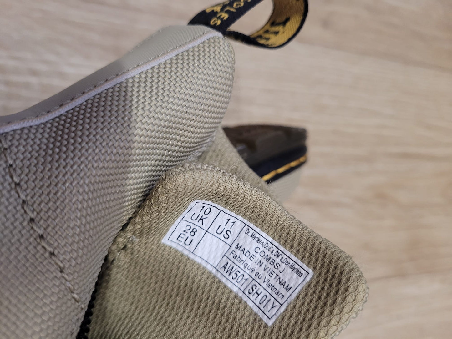 Kids Dr Marten's Canvas Beige Boots UK size 10