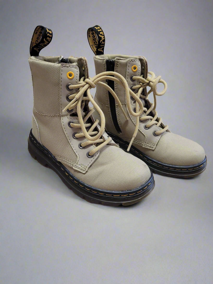 Kids Dr Marten's Canvas Beige Boots UK size 10