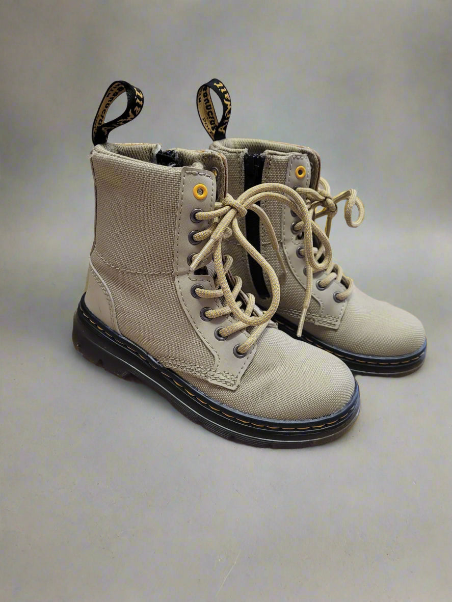 Kids Dr Marten's Canvas Beige Boots UK size 10