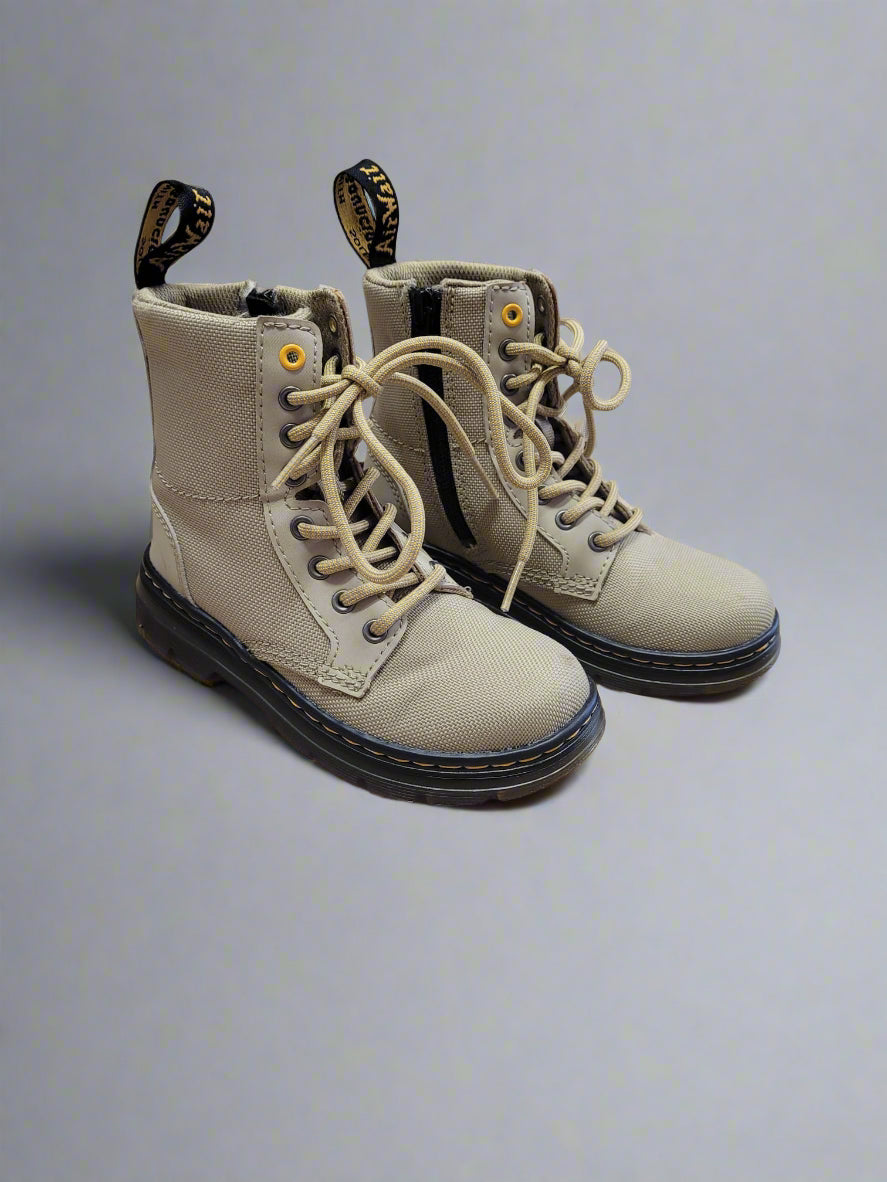 Kids Dr Marten's Canvas Beige Boots UK size 10