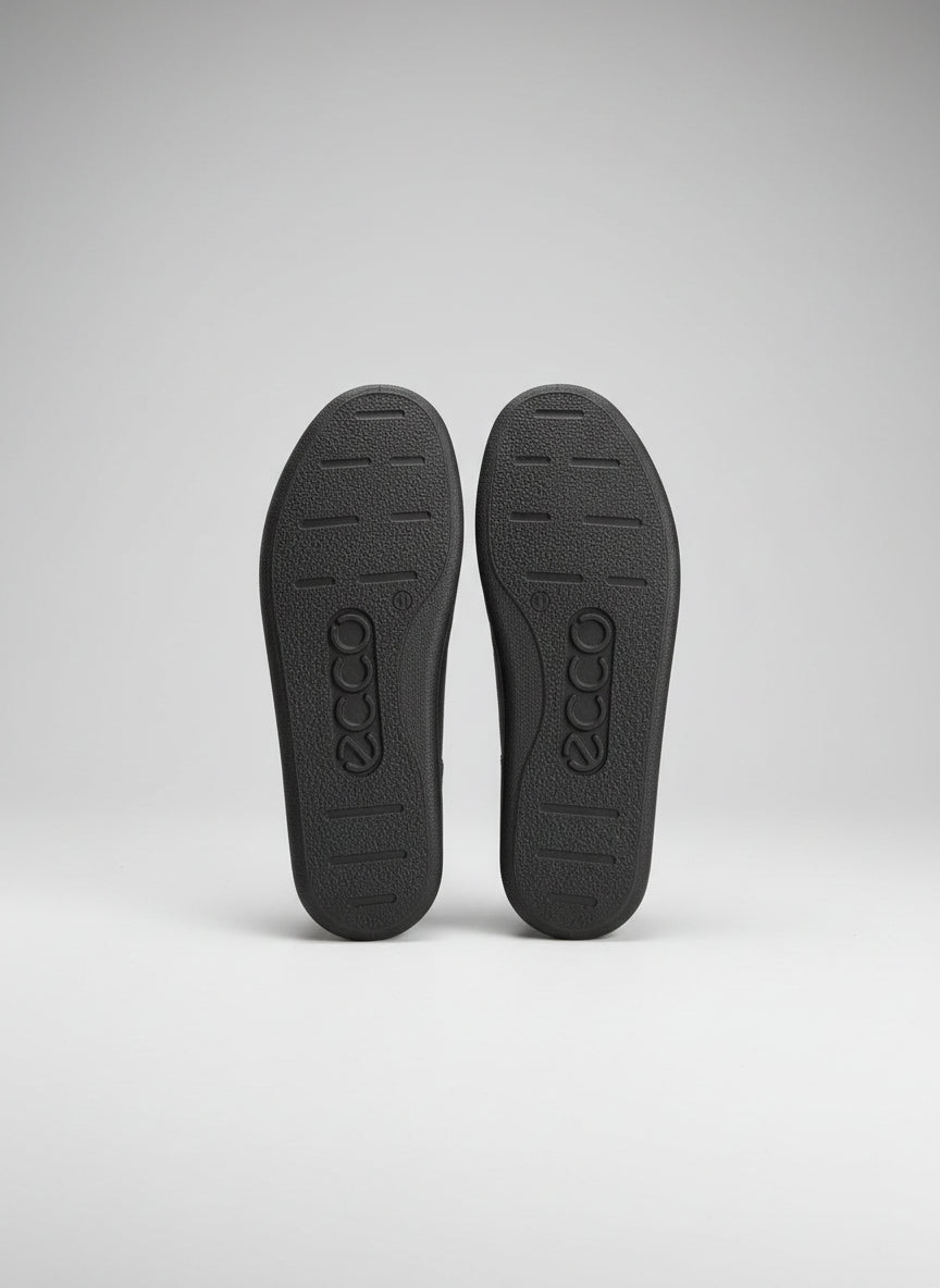 ECCO Black Leather Lace-Up Trainers UK 8 EU 41