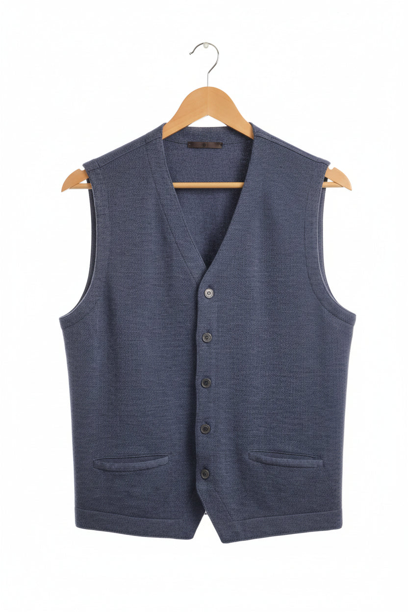 Davide Cenci Roma Milano New York Men's Gillet 100% Virgin Wool Size Small - GOOD USED CONDITION