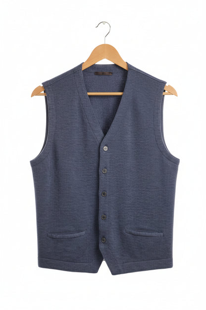 Davide Cenci Roma Milano New York Men's Gillet 100% Virgin Wool Size Small - GOOD USED CONDITION