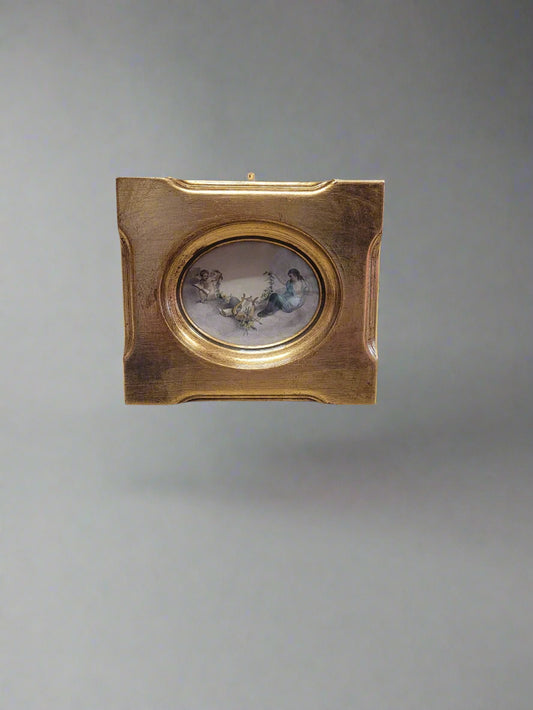 Vintage Gold Framed Hand Coloured Genuine Engraving Circa 1845