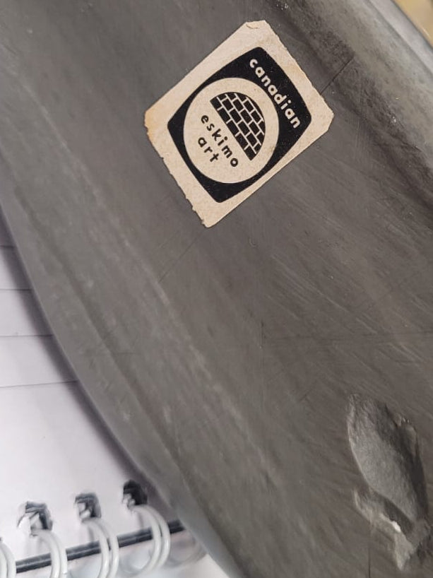 Canadian Eskimo Art Hand Carved Green Bird Sculpture