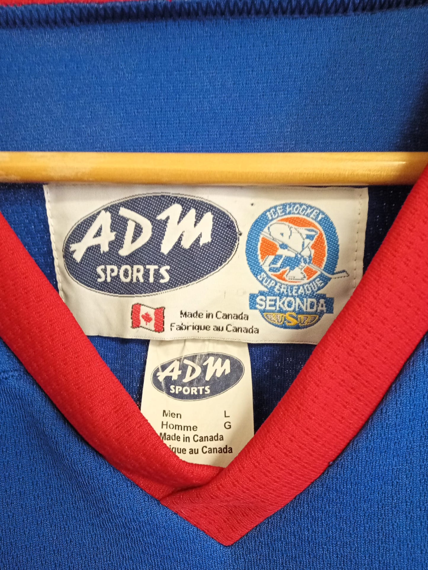 ADM Sports (L) Ice Hockey Top Men's Size Large Made in Canada - Good Condition