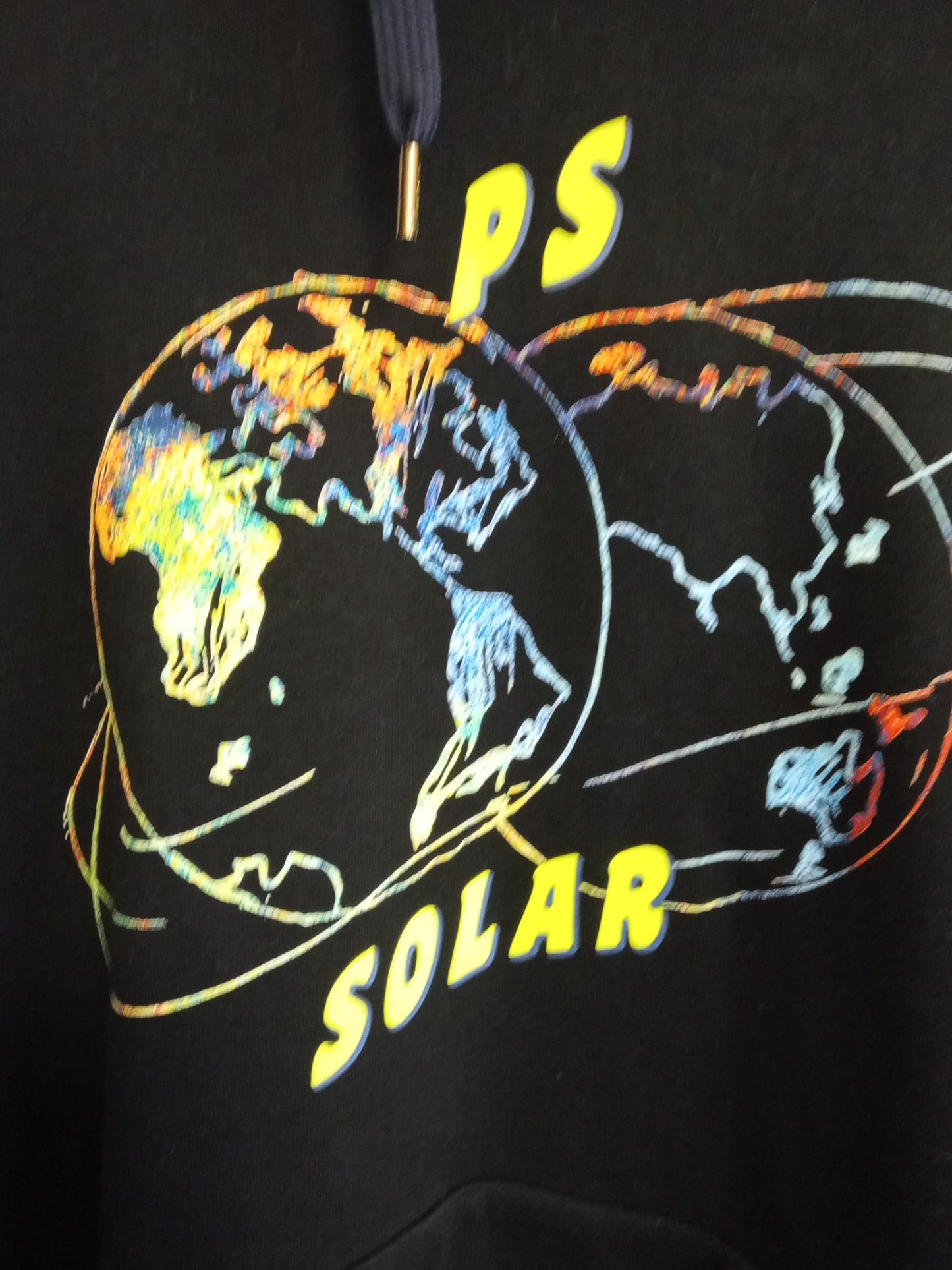 Paul Smith Men's Black Hoodie with Planet Print Size L Good Condition