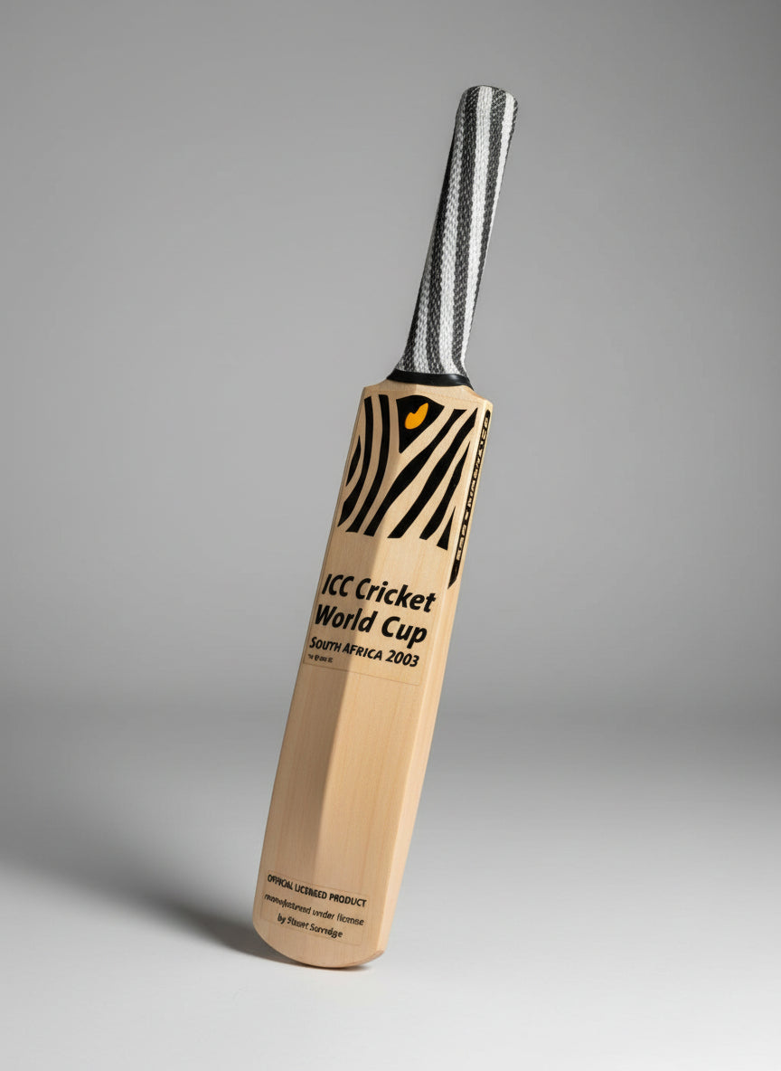 South African Signed Cricket Bat Collectible Memorabilia 3 x Names Mini ICC Cricket World Cup 2003