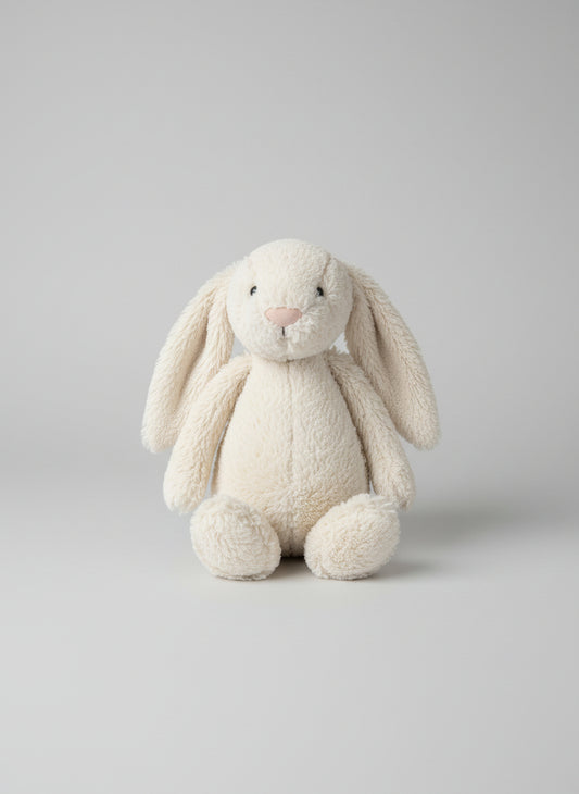 Jellycat London Bashful Bunny Rabbit 12" Plush Cream White Pink Nose Used Condition