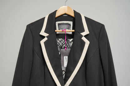 Per Una Black & White Blazer M&S UK 16 EU 44 Jacket - BNWT New