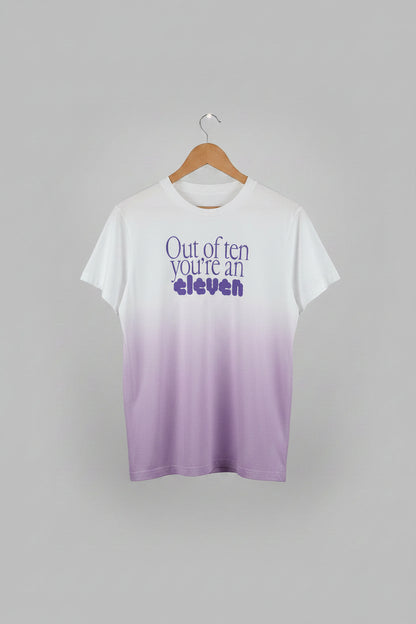 Koibird Women's Pink Ombre 100% Cotton T-Shirt - Size Large