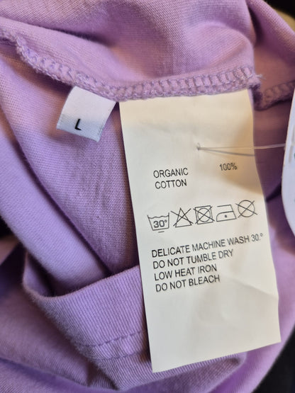 Koibird Women's Pink Ombre 100% Cotton T-Shirt - Size Large