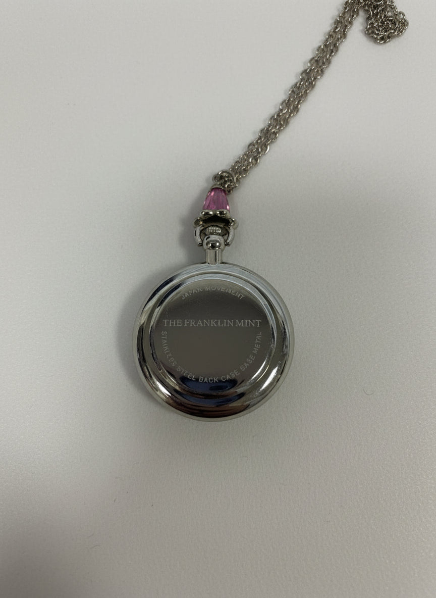 THE FRANKLIN MINT Hummingbird Enamel Pendant Watch Women’s Vintage