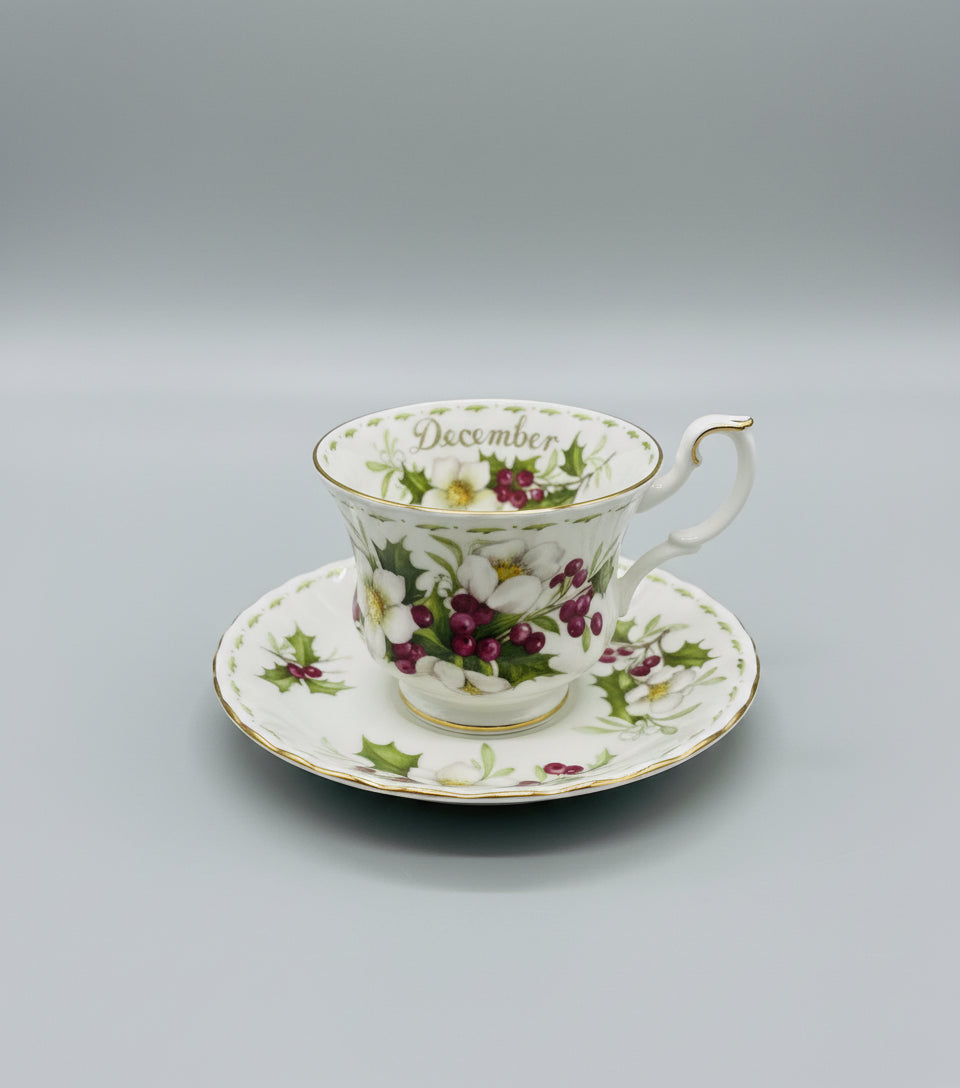 Royal Albert Flower Of The Month December Christmas Rose set