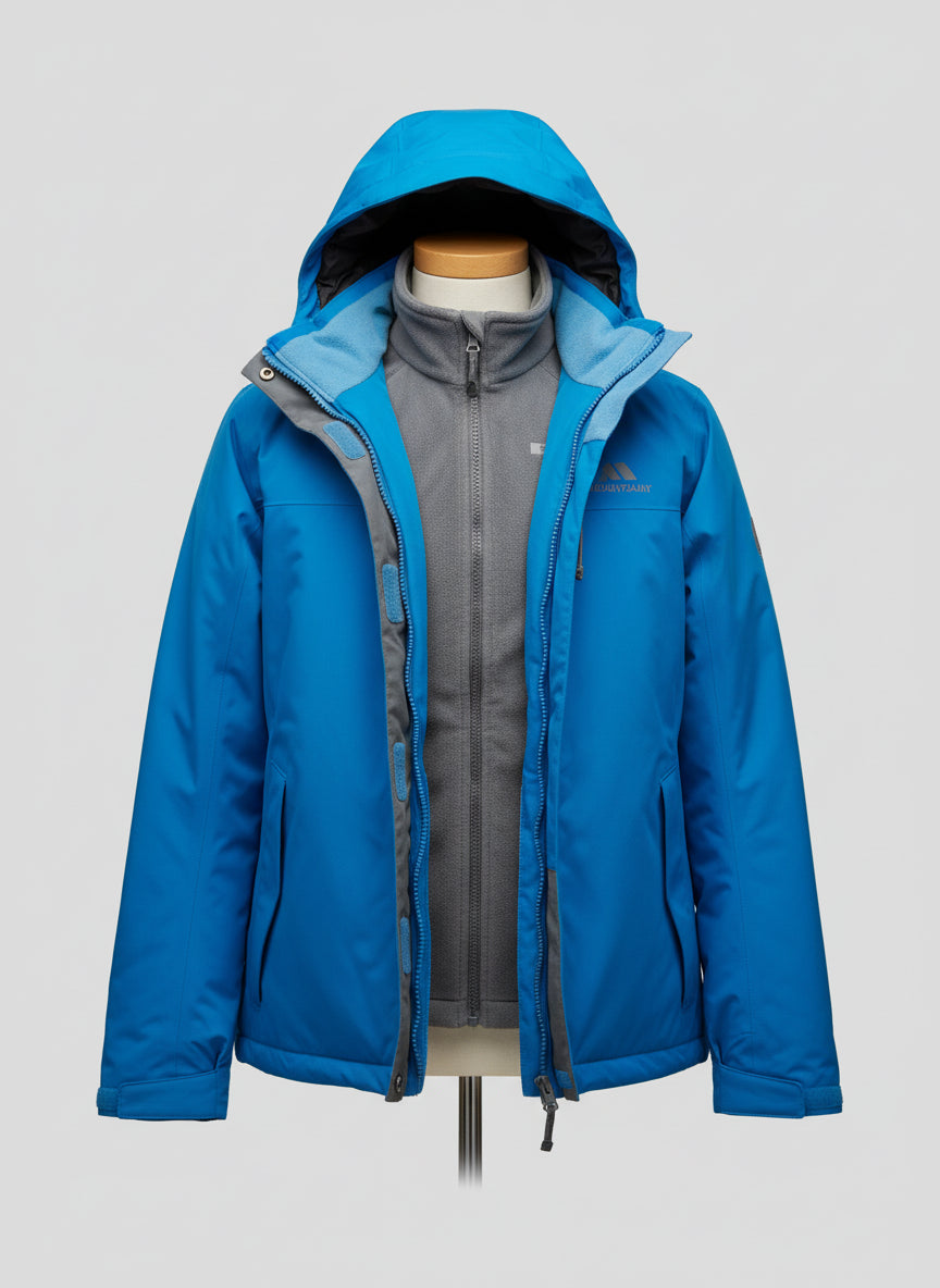 Mountain Warehouse Womens 3 in 1 Waterproof Jacket Coat Detachable Fleece Ladies