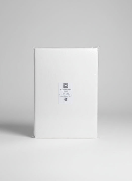 Brand New Changing Mat Cover - 100% Cotton - White - 46 x 73 x 5 CM