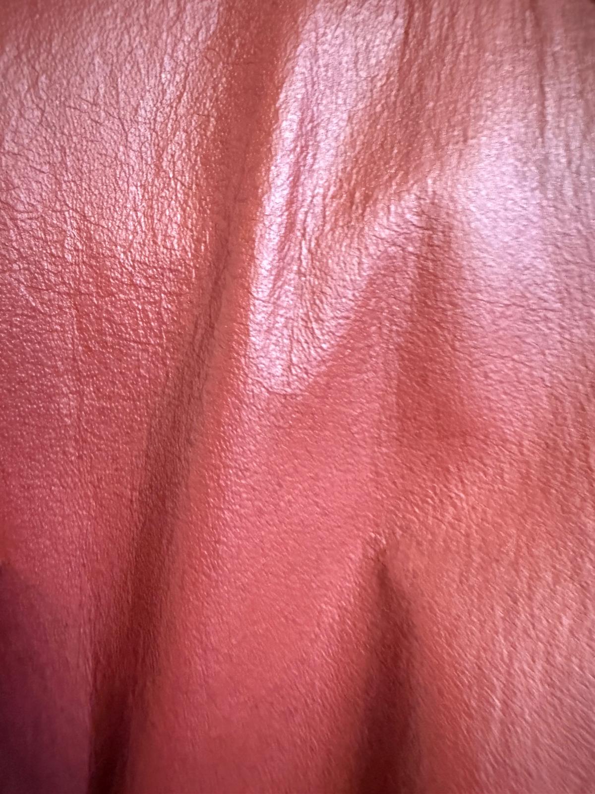 Schaffen Red Camel Leather Jacket (3) Size 3 Medium - Zipped Biker - GOOD USED CONDITION