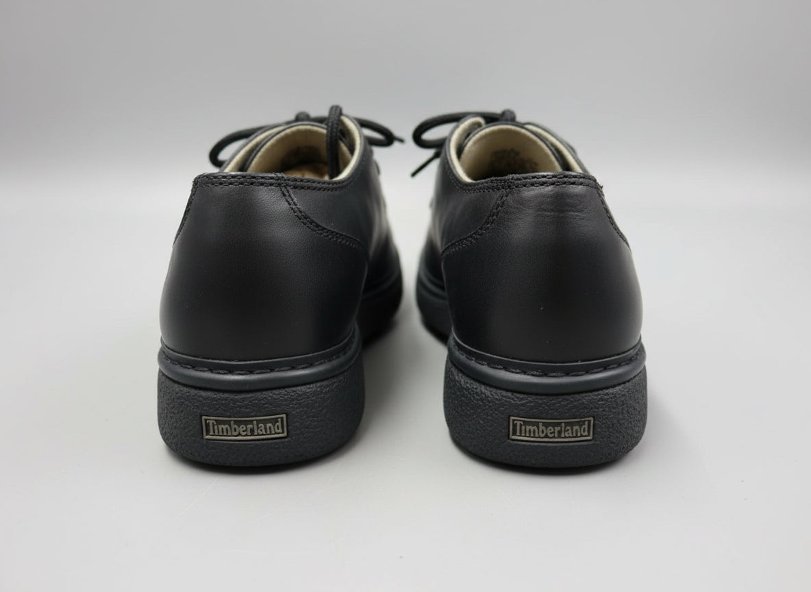 Timberland Black Leather Lace-Up Shoes Size 11 M Rubber Soles