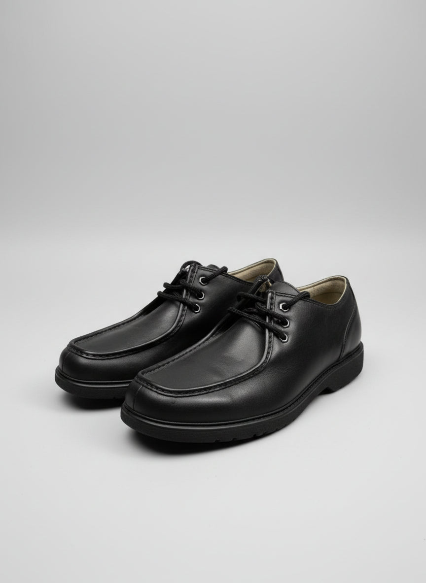 Timberland Black Leather Lace-Up Shoes Size 11 M Rubber Soles