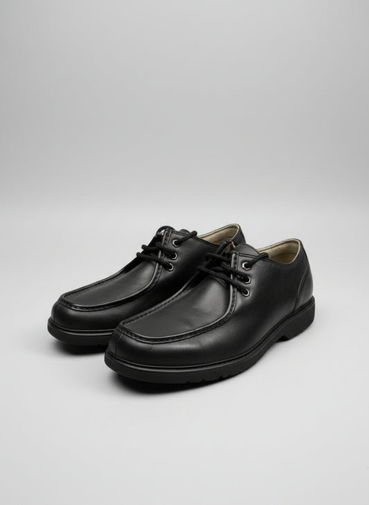 Timberland Black Leather Lace-Up Shoes Size 11 M Rubber Soles