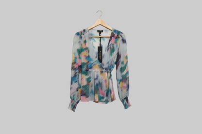 Phase Eight 'Sonya' Printed Wrap Blouse UK 10 EU 38 BNWT