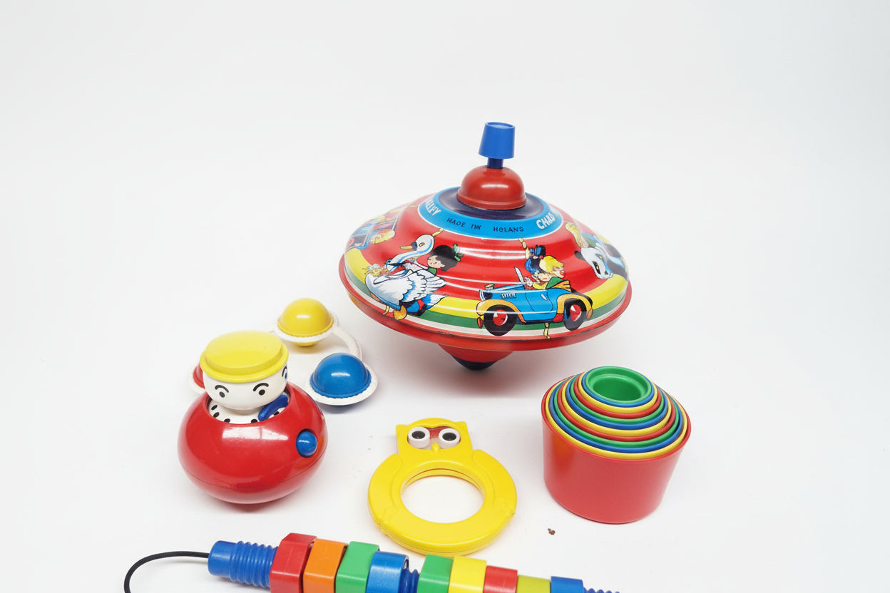 Vintage Toy Bundle Chad Valley Spinner 10 x Piece Job-Lot Set