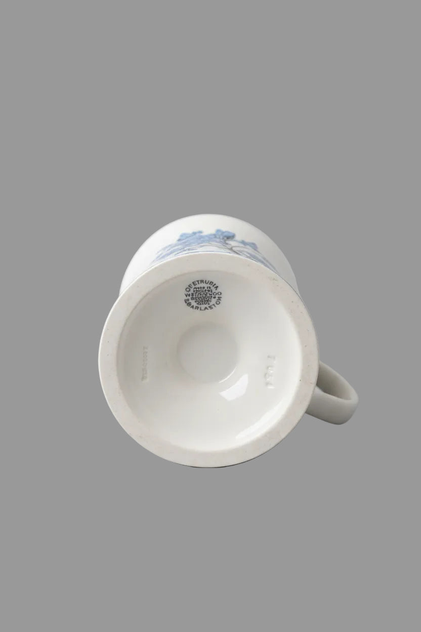 Wedgewood Trumpet Vase - White & Blue - Decorative - GOOD USED CONDITION