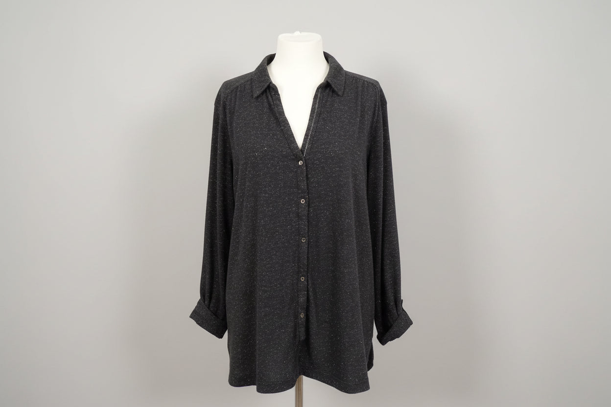 Charcoal Grey With Sparkle White Stuff Blouse Size UK 20 - GOOD USED CONDITION