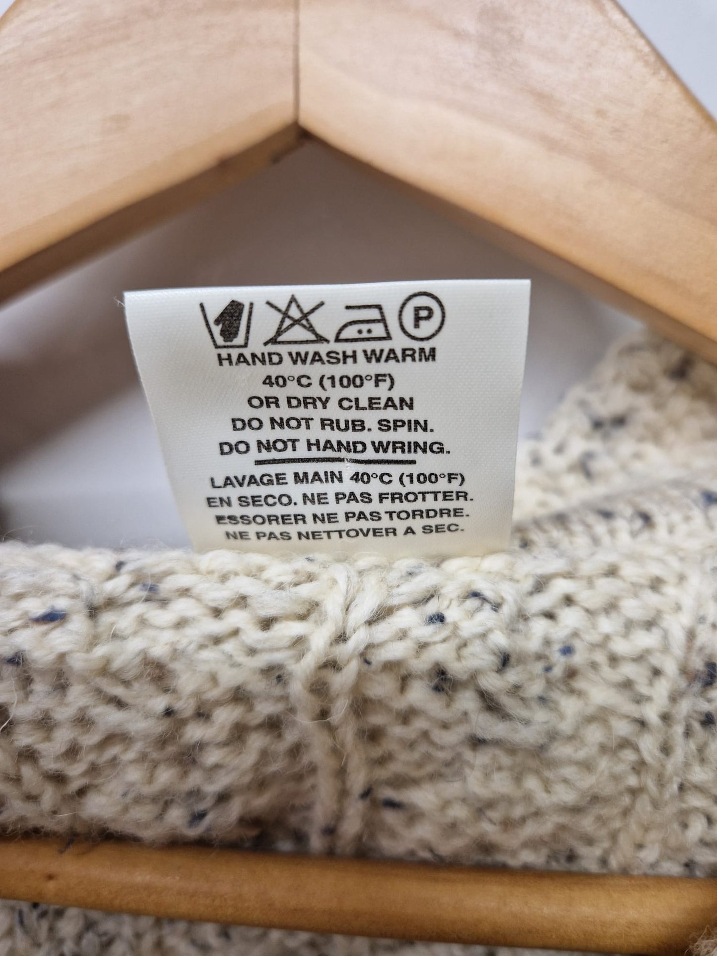 Vintage Emerald Design (M) Cream Cable Knit Button Down Sweater Cardigan Medium